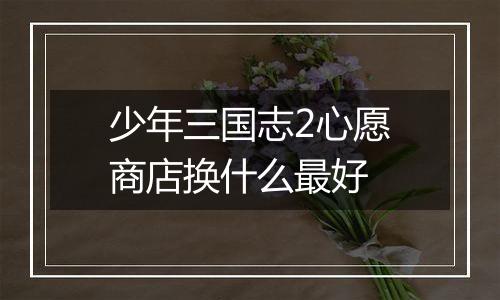 少年三国志2心愿商店换什么最好