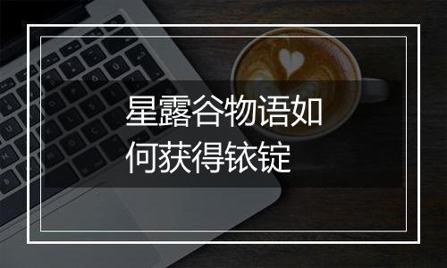 星露谷物语如何获得铱锭