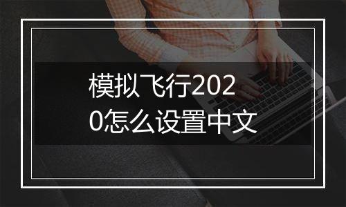 模拟飞行2020怎么设置中文