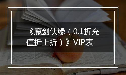 《魔剑侠缘（0.1折充值折上折）》VIP表